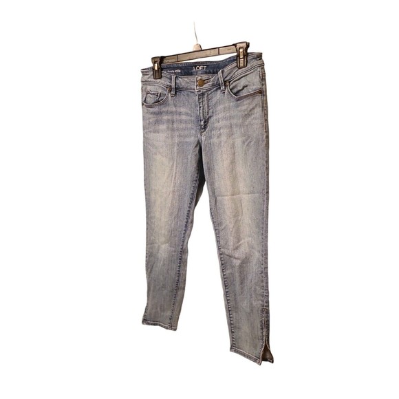 LOFT Ann Taylor Womens Curvy Skinny Ankle Jeans Denim Faded Blue 2816 W30 I24 - Picture 1 of 4